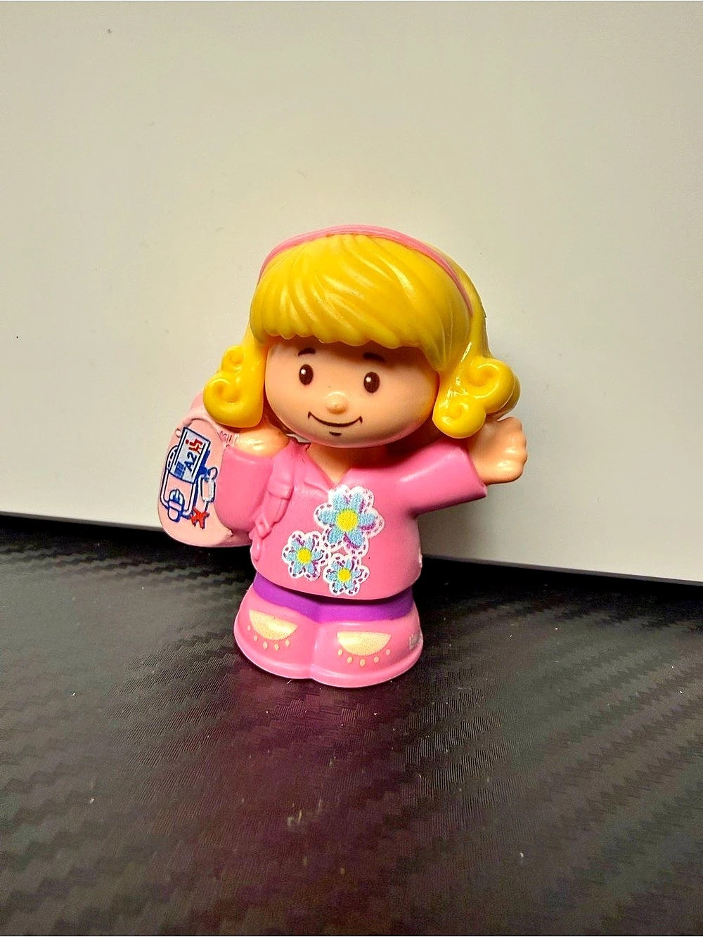 Mattel Little People Girl Figure Pink Yellow